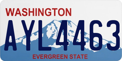 WA license plate AYL4463