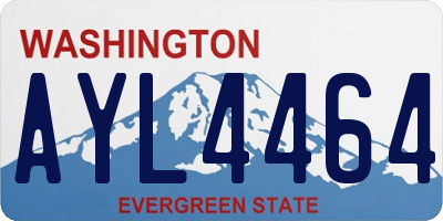 WA license plate AYL4464
