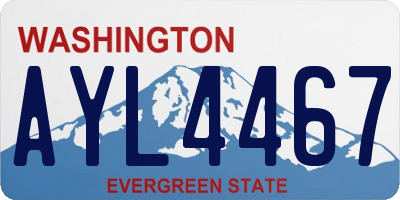 WA license plate AYL4467