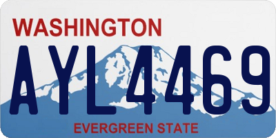 WA license plate AYL4469