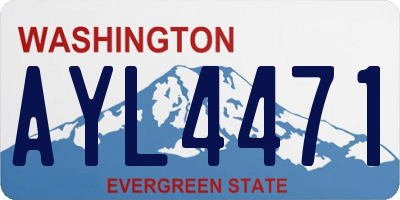 WA license plate AYL4471