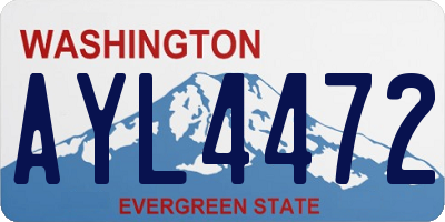 WA license plate AYL4472
