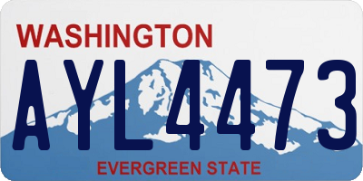 WA license plate AYL4473