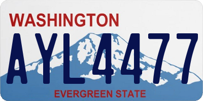 WA license plate AYL4477