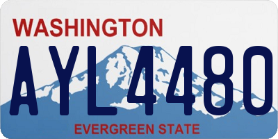 WA license plate AYL4480