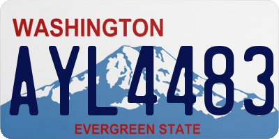 WA license plate AYL4483