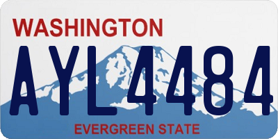 WA license plate AYL4484