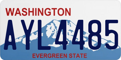 WA license plate AYL4485