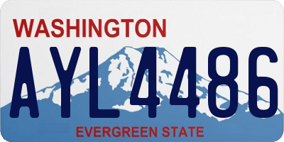 WA license plate AYL4486
