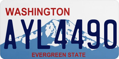 WA license plate AYL4490