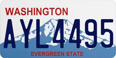 WA license plate AYL4495