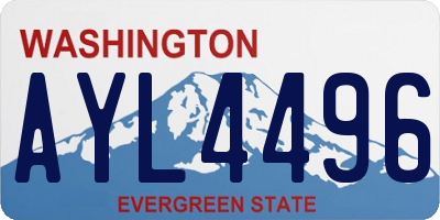 WA license plate AYL4496