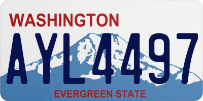 WA license plate AYL4497