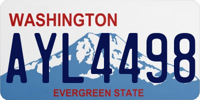 WA license plate AYL4498