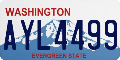 WA license plate AYL4499