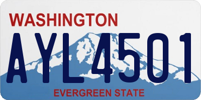 WA license plate AYL4501