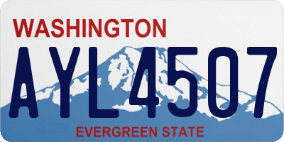 WA license plate AYL4507