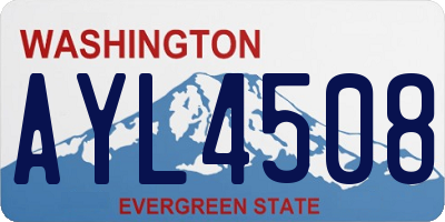 WA license plate AYL4508