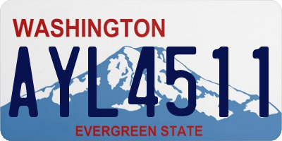 WA license plate AYL4511