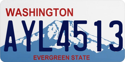 WA license plate AYL4513