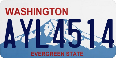 WA license plate AYL4514