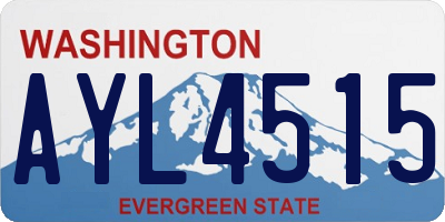 WA license plate AYL4515
