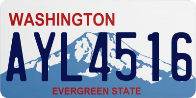 WA license plate AYL4516