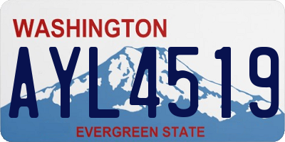 WA license plate AYL4519
