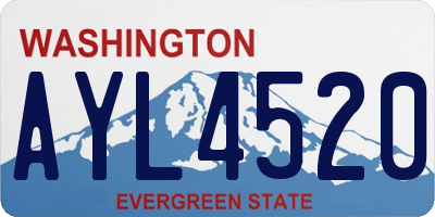 WA license plate AYL4520