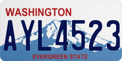 WA license plate AYL4523