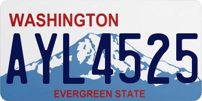 WA license plate AYL4525