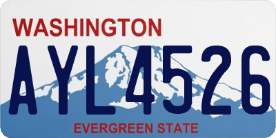 WA license plate AYL4526