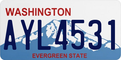 WA license plate AYL4531