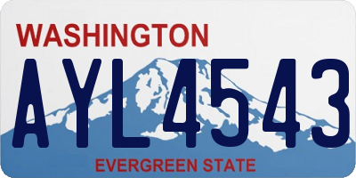 WA license plate AYL4543