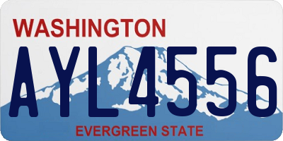 WA license plate AYL4556