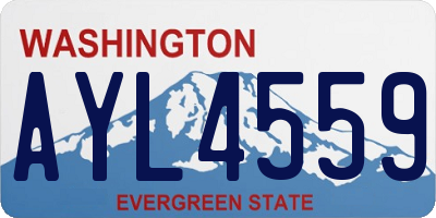 WA license plate AYL4559