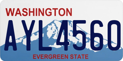 WA license plate AYL4560