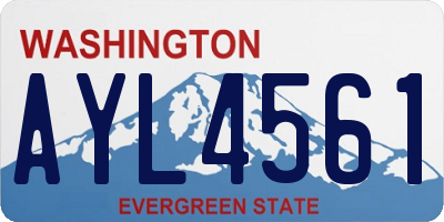 WA license plate AYL4561