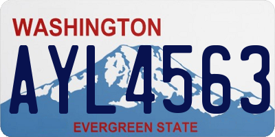 WA license plate AYL4563