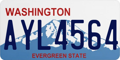 WA license plate AYL4564