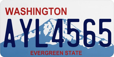 WA license plate AYL4565