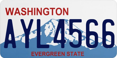 WA license plate AYL4566