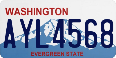 WA license plate AYL4568