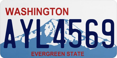 WA license plate AYL4569