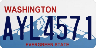 WA license plate AYL4571