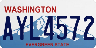 WA license plate AYL4572