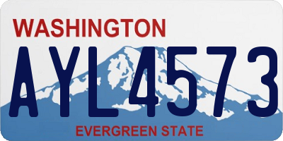 WA license plate AYL4573