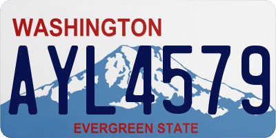 WA license plate AYL4579