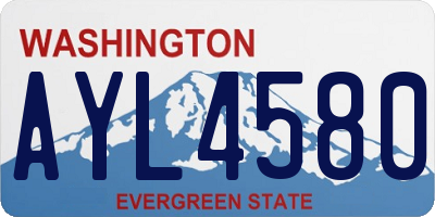 WA license plate AYL4580