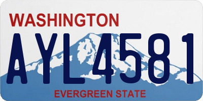 WA license plate AYL4581
